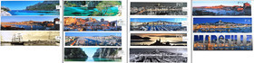 REF A4  CARTES POSTALES MARSEILLE & CALANQUES , COLLECTION  PANORAMIQUE   FORMAT 43 x 11 cm