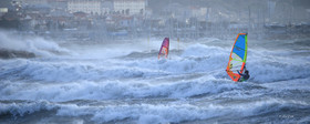 TEMPETE ZEUS MARSEILLE ,PLAGE DU PRADO,WINDSURF, PLANCHE À  VOILE