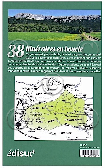 ILLUSTRATION DU GUIDE BALADES À LA ST BAUME -  4eme de couverture -