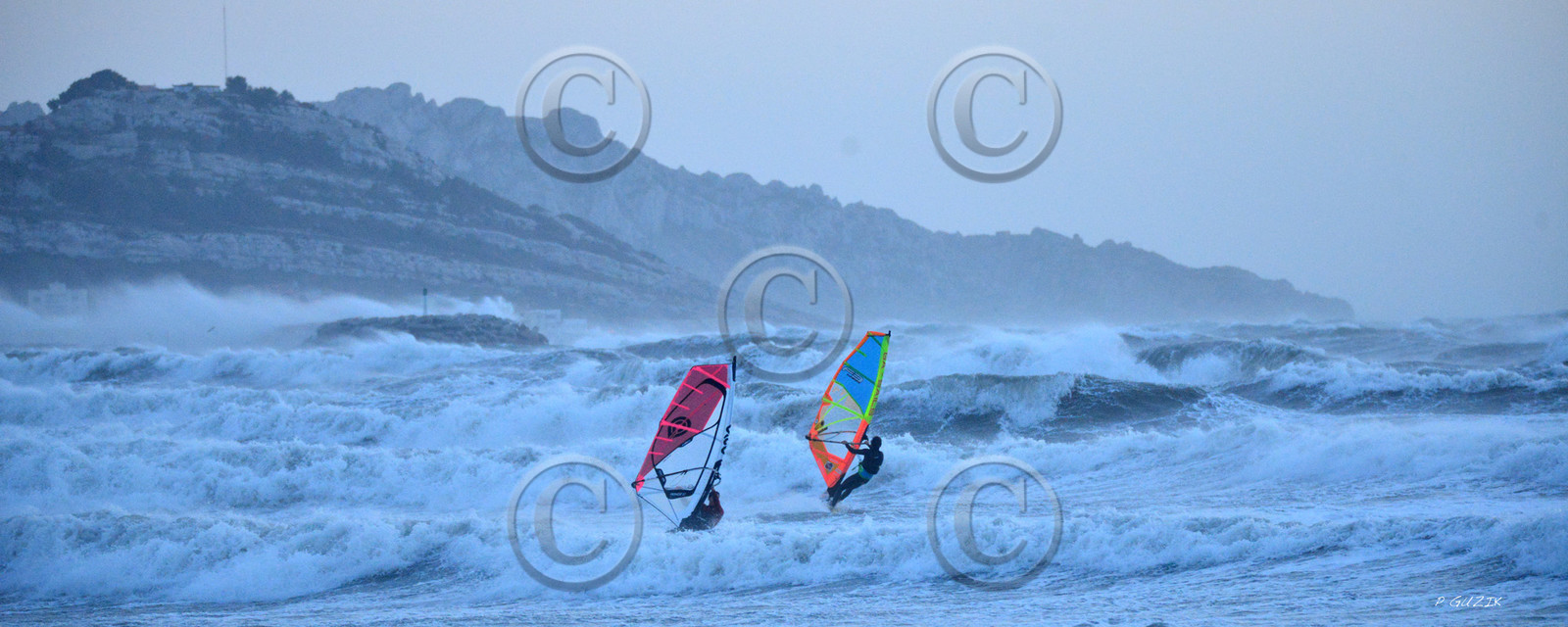 TEMPETE ZEUS MARSEILLE ,PLAGE DU PRADO,WINDSURF, PLANCHE À  VOILE