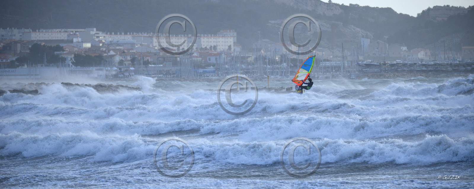 TEMPETE ZEUS MARSEILLE ,PLAGE DU PRADO,WINDSURF, PLANCHE À  VOILE