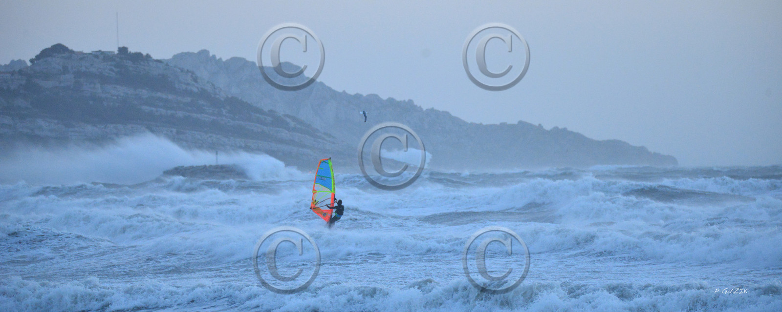 TEMPETE ZEUS MARSEILLE ,PLAGE DU PRADO,WINDSURF, PLANCHE À  VOILE