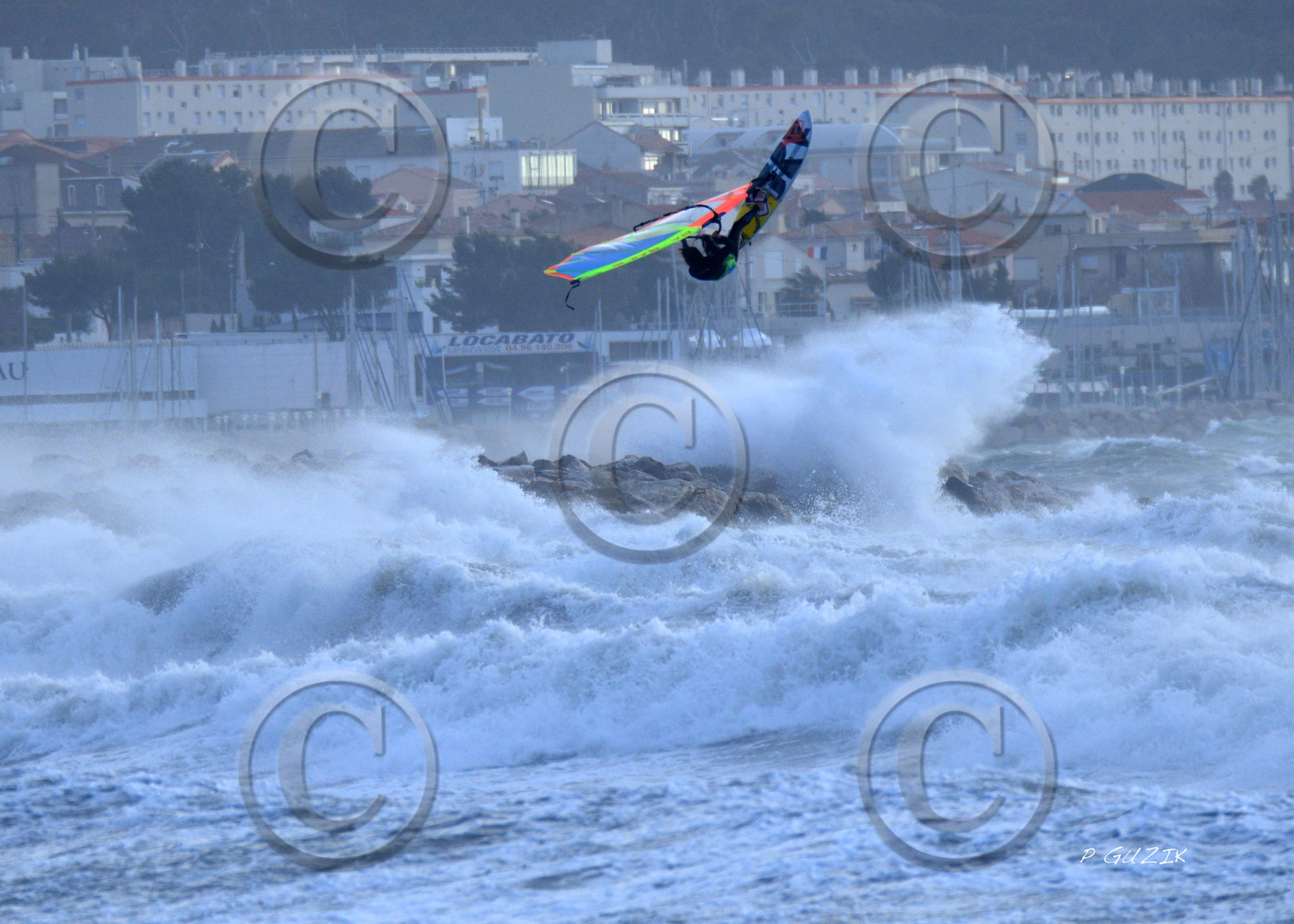 TEMPETE ZEUS MARSEILLE ,PLAGE DU PRADO,WINDSURF, PLANCHE À  VOILE