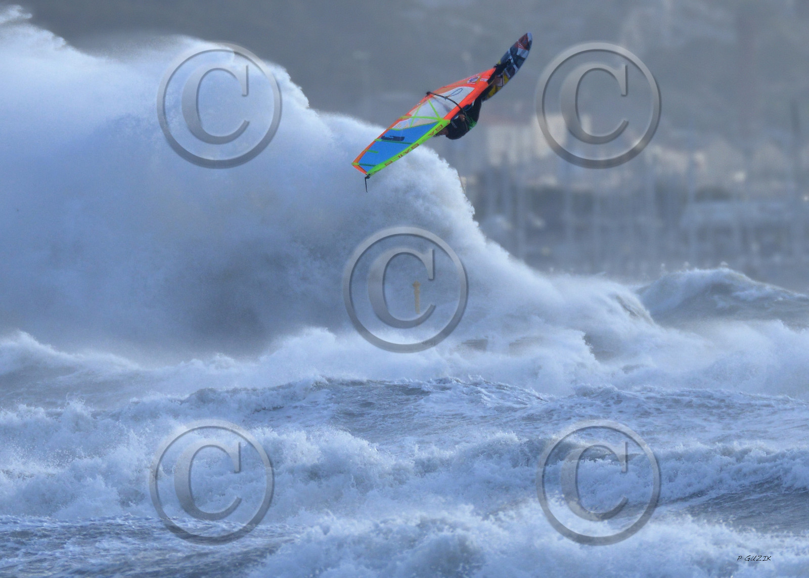 TEMPETE ZEUS MARSEILLE ,PLAGE DU PRADO,WINDSURF, PLANCHE À  VOILE