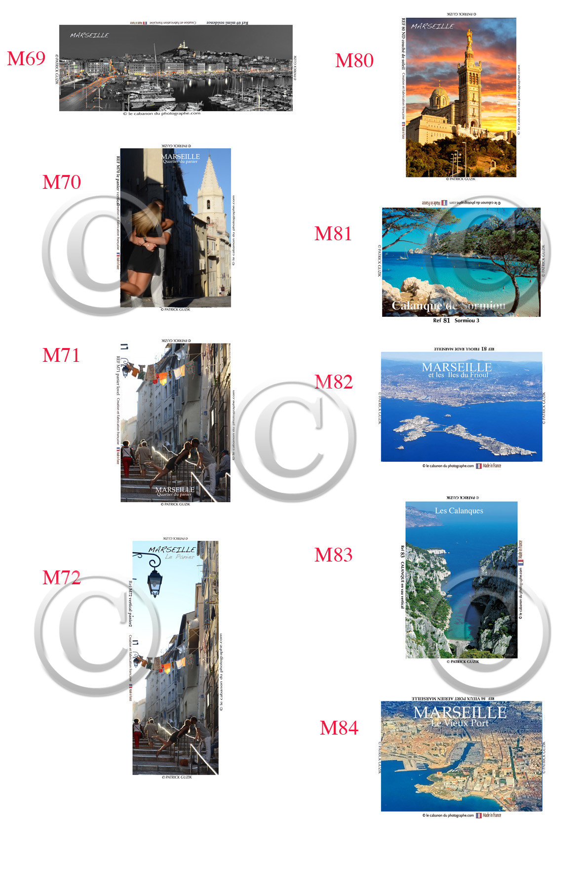 REF  MAGNET  Marseille Calanques PLANCHE 7