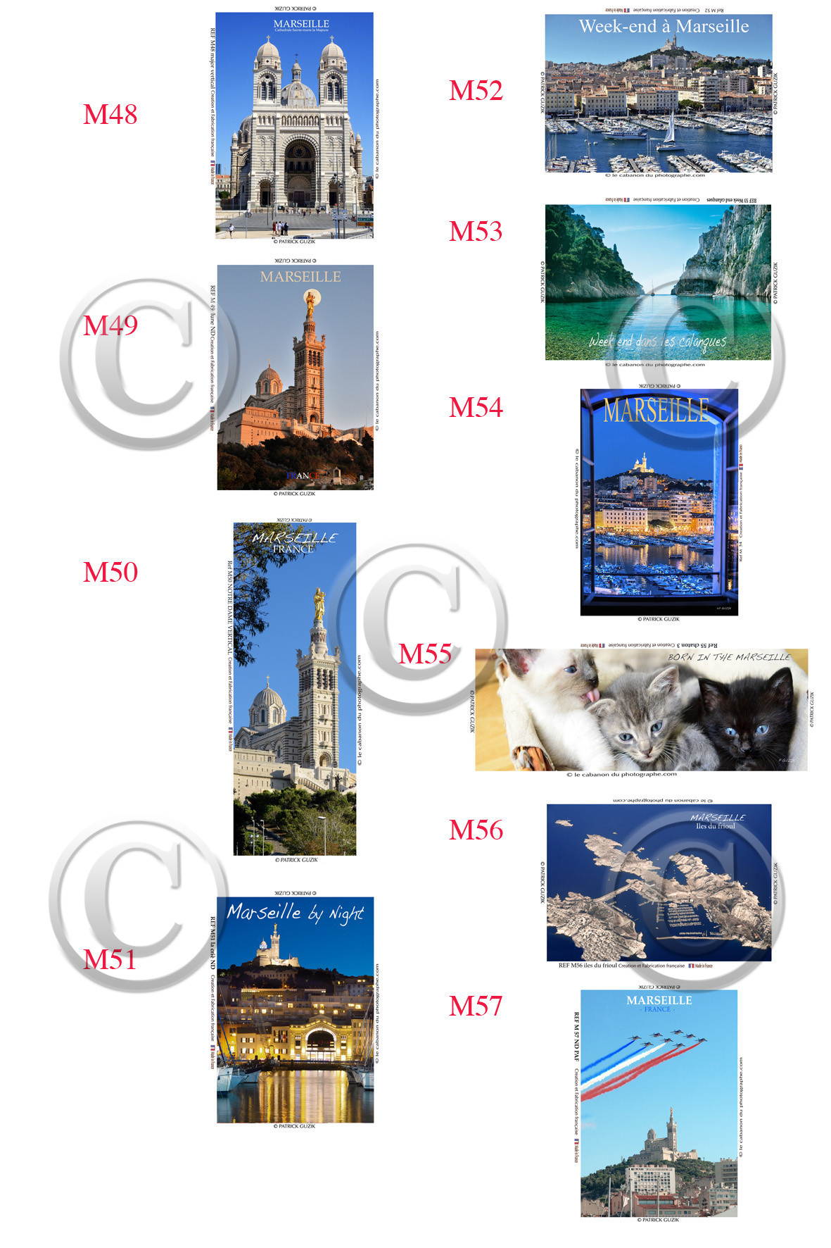 REF  MAGNET  Marseille Calanques PLANCHE 5