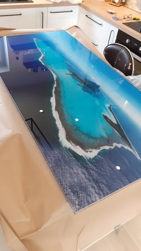 photo aerienne de Boea Bora sur plexi