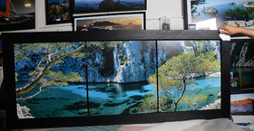 triptyque CALANQUE EN VAU MARSEILLE 160X60CM
