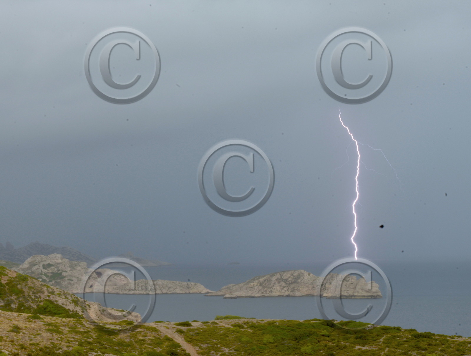 orage de septembre dans le calanques