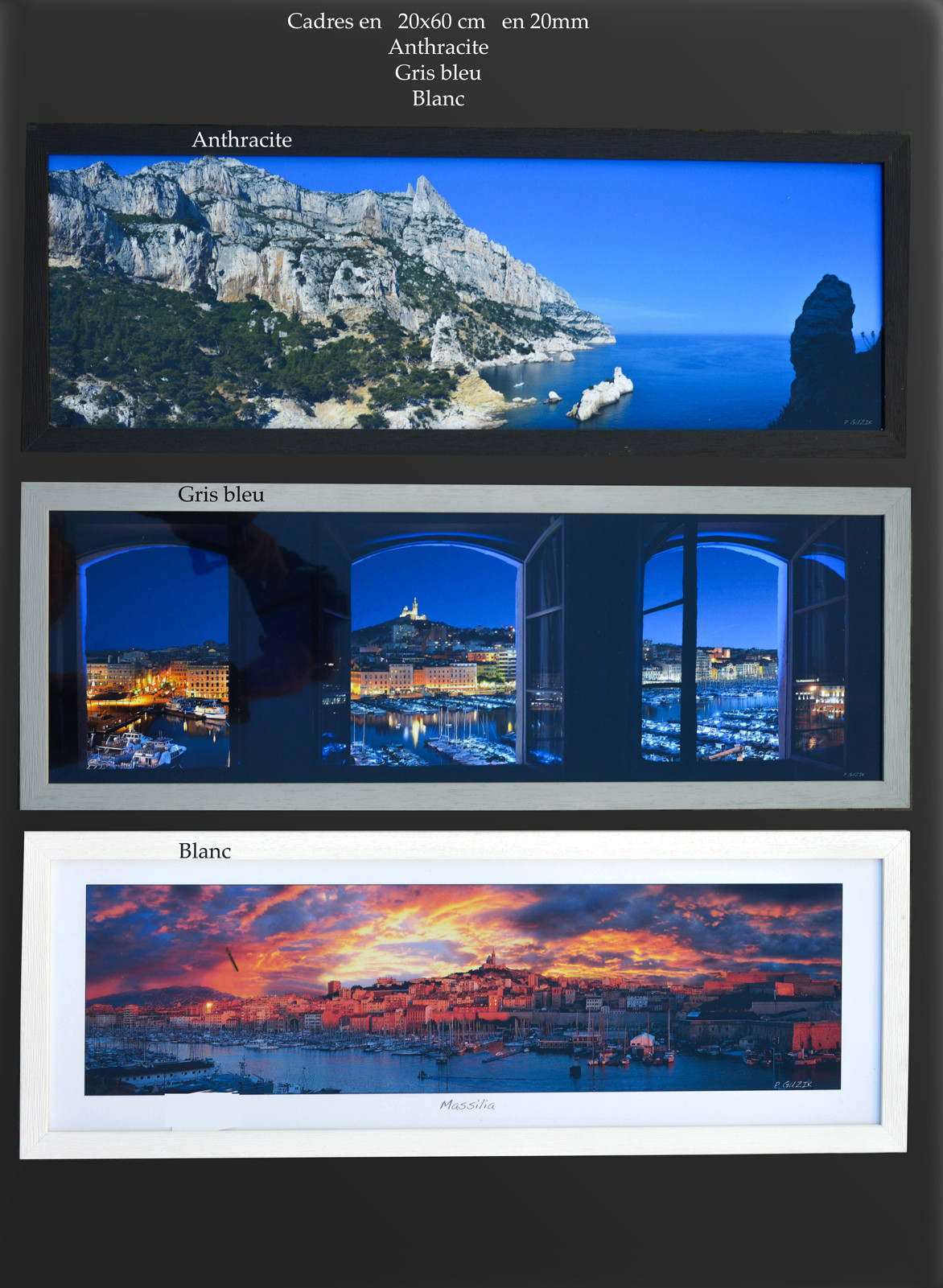 Cadres 20 X 60 cm en 20 mm