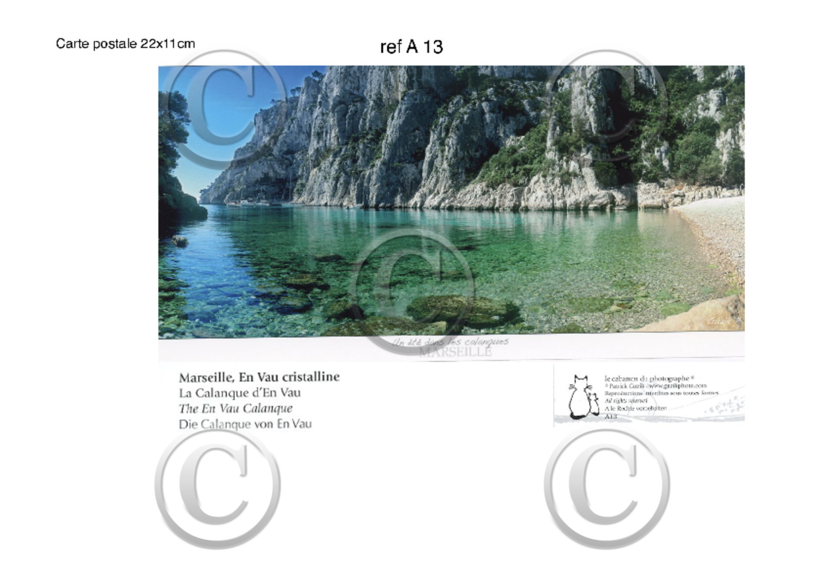 REF  A 13  CARTES POSTALES COLLECTION  A
