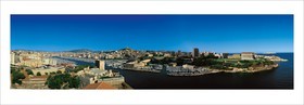 MARSEILLE 180 DU PANIER AU PALAIS DU PHARO COULEURFORMAT 33 x 95cmTarif  sur stand et marché  25€