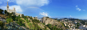 ARC EN CIEL NOTRE DAME DE LA GARDE MARSEILLE    plein format Marseille Provence photo panoramique couleurFORMAT DISPONIBLE  33X95cm ( et 20X60cm en vente direct uniquement )pas de telechargement disponible.A chaque format correspond une éditions limitée spécifique .© collection P GUZIKA titre indicatif suivant la finition, tarif encadré vente direct:150 x 52 cm 180€  NON DISPONIBLE33   x 95 cm   99€20   x 60 cm   39€disponible en  30 X10 cm  sur stand en vente directDISPONIBLE SUIVANT STOCK -  CRÉATION JOURNALIERE  -