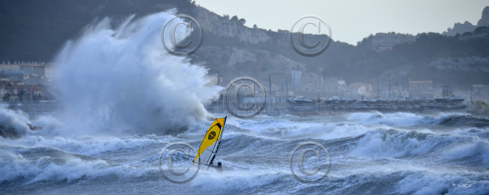TEMPETE ZEUS MARSEILLE ,PLAGE DU PRADO,WINDSURF, PLANCHE À  VOILE