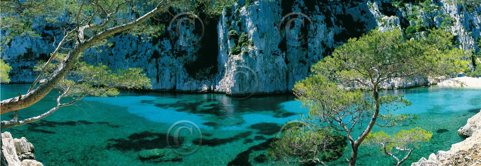 CALANQUE D'EN VAU LE LAGON MARSEILLEformat  33 X 95cm papier 300g