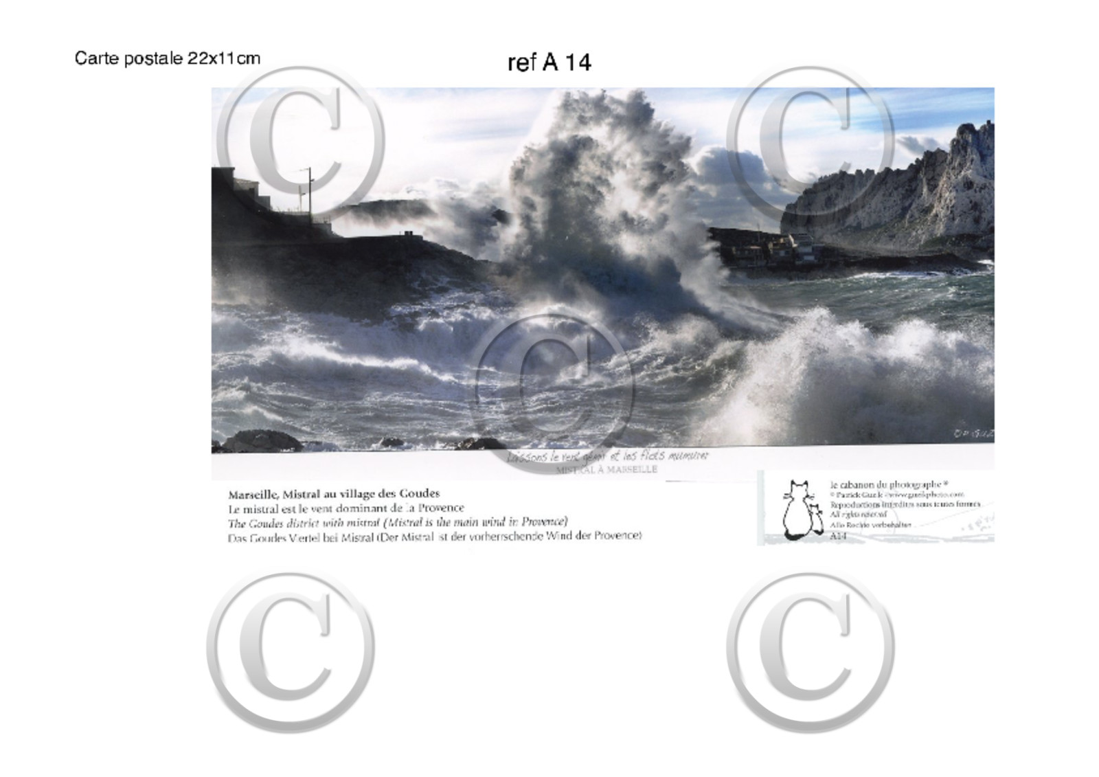 REF  A 14  CARTES POSTALES COLLECTION  A