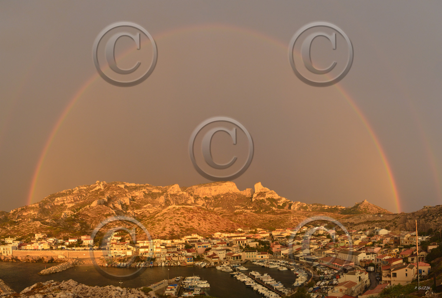 ARC EN CIEL  DANS LES CALANQUES , LES GOUDES