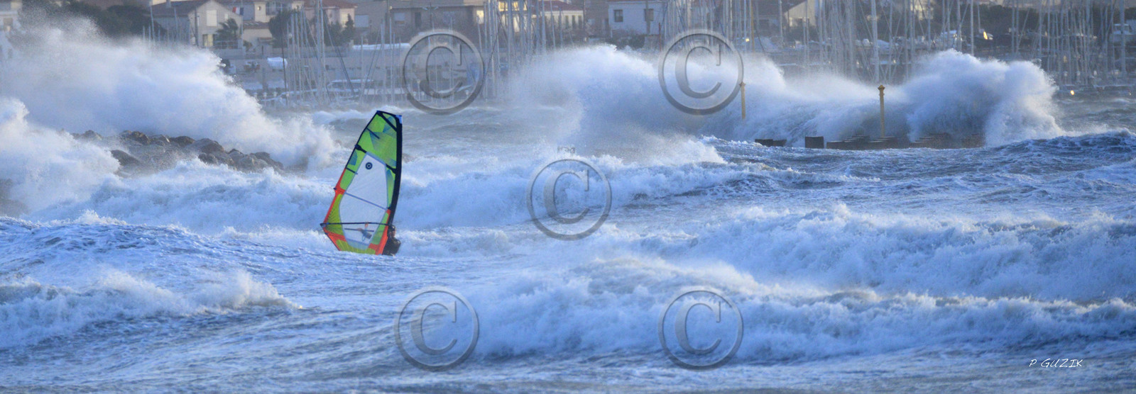 TEMPETE ZEUS MARSEILLE ,PLAGE DU PRADO,WINDSURF, PLANCHE À  VOILE